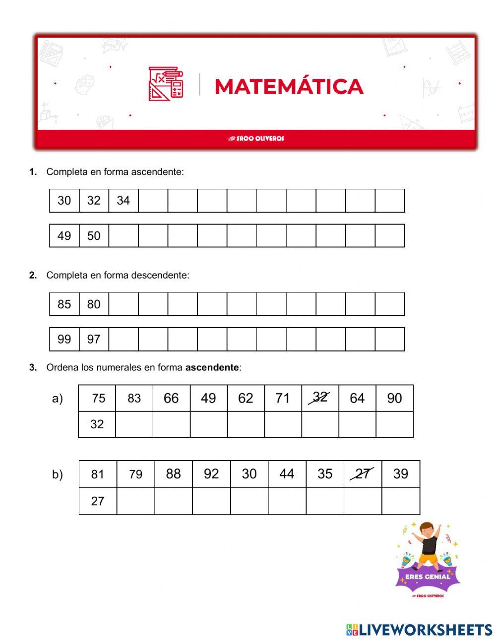Ascendente y descendente