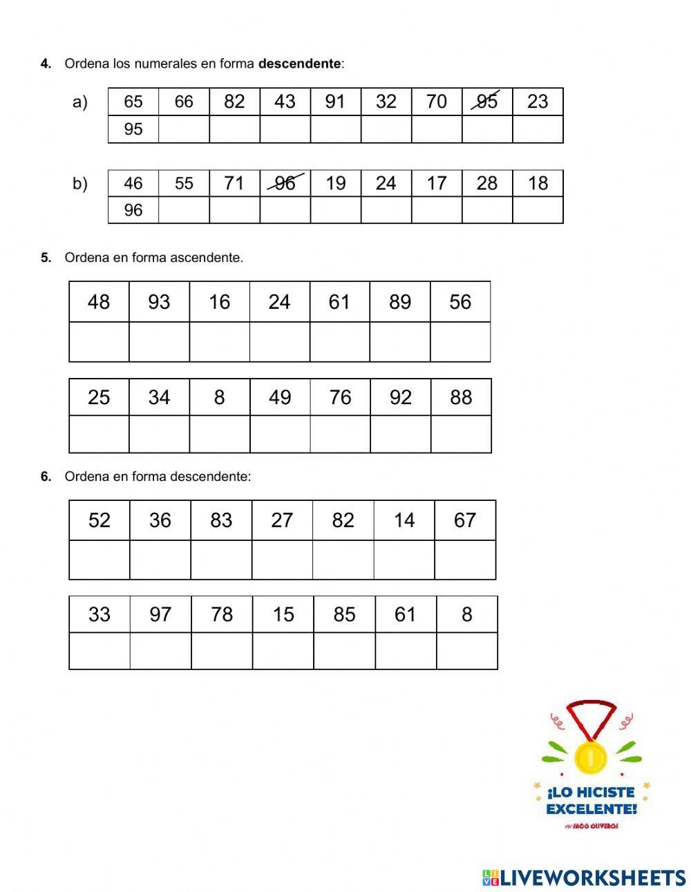 Ascendente y descendente