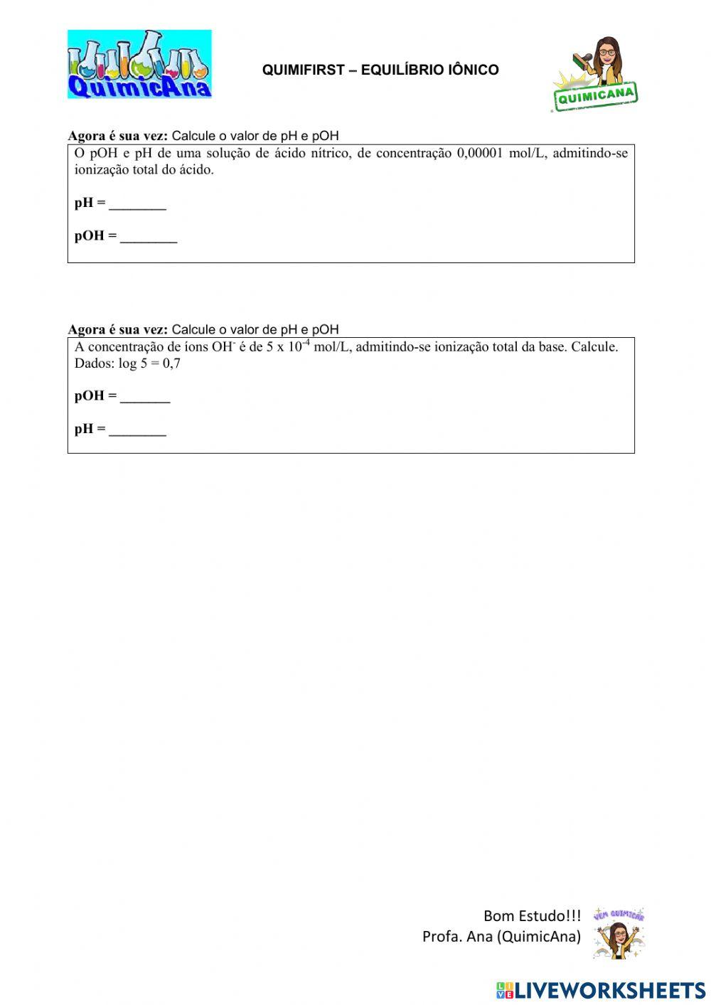 Quimifirst - Equilíbrio Iônico