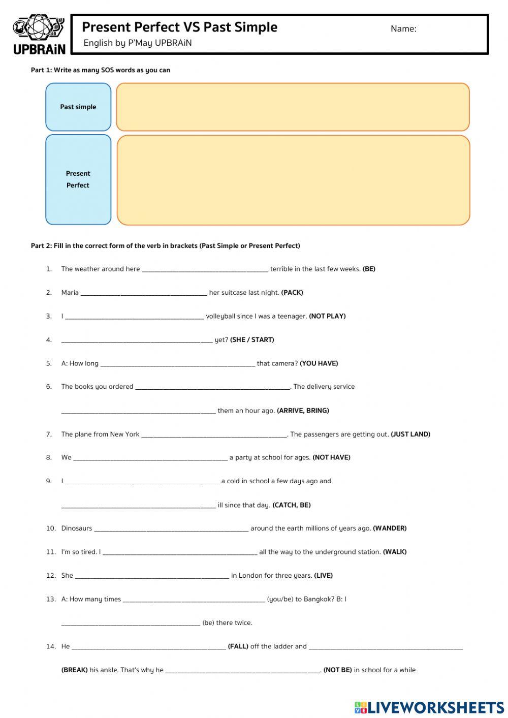 Present Perfect VS Past Sim