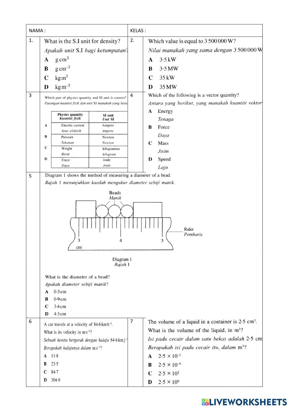 S5 Fizik:Ulangkaji T4 : Bab 1 part 1