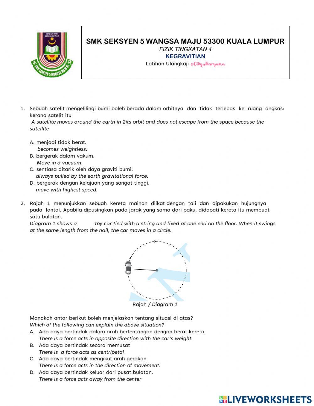 ULANGKAJI BAB 3 FIZIK TING 4