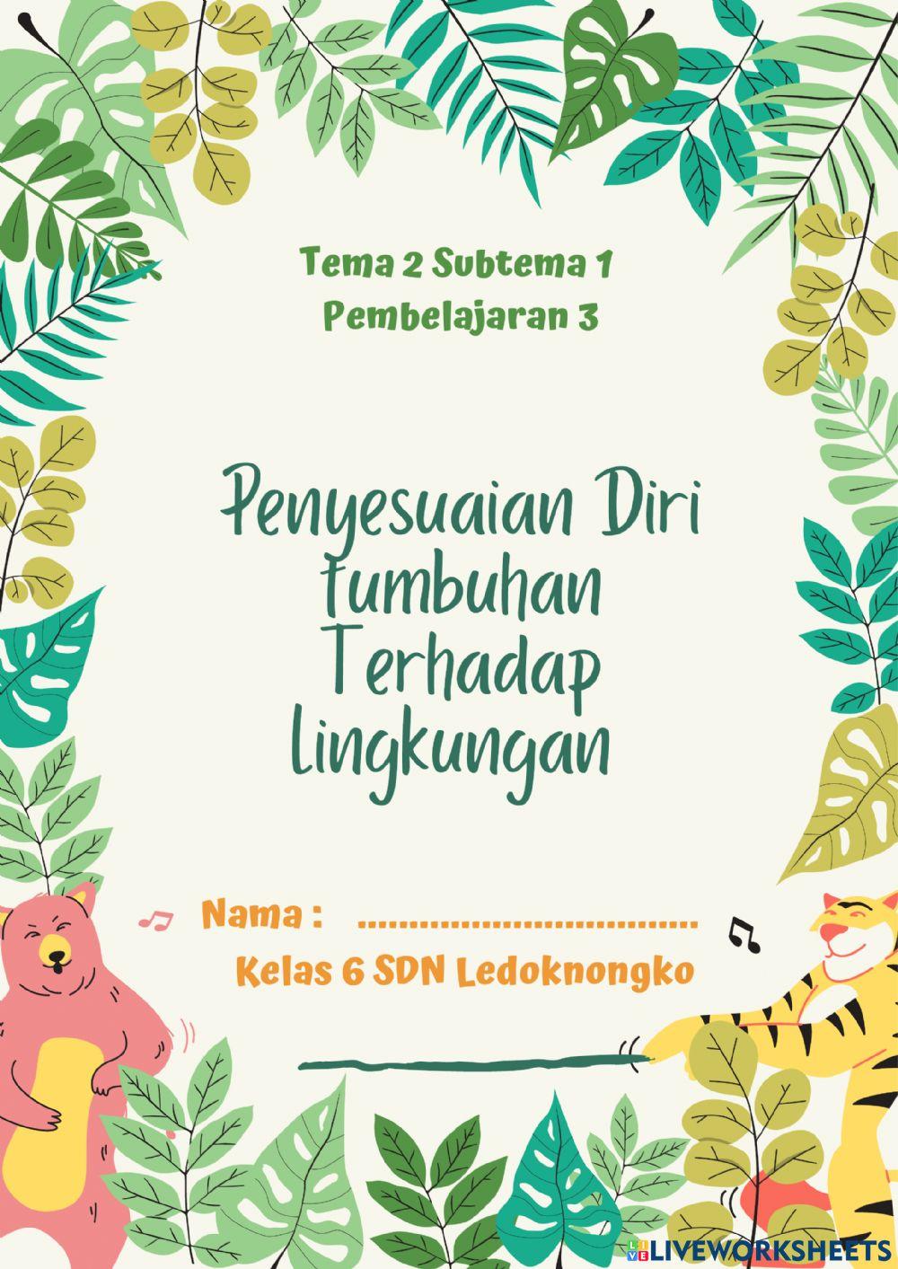 Live 1 - Penyesuaian diri tumbuhan terhadap tempat hidupnya