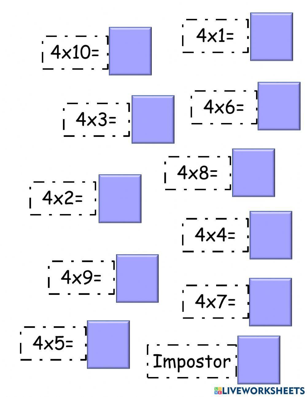 Tablas de multiplicar