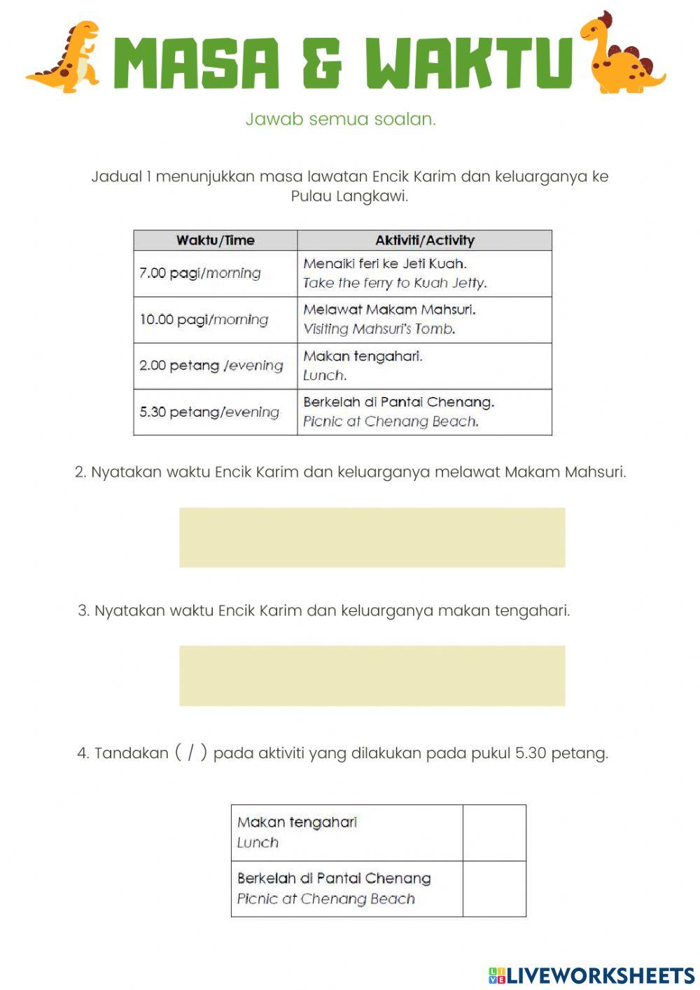Masa dan Waktu Tahun 2
