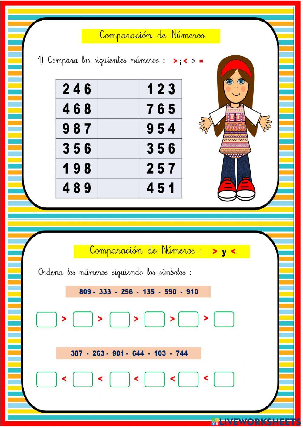 Comparación de números
