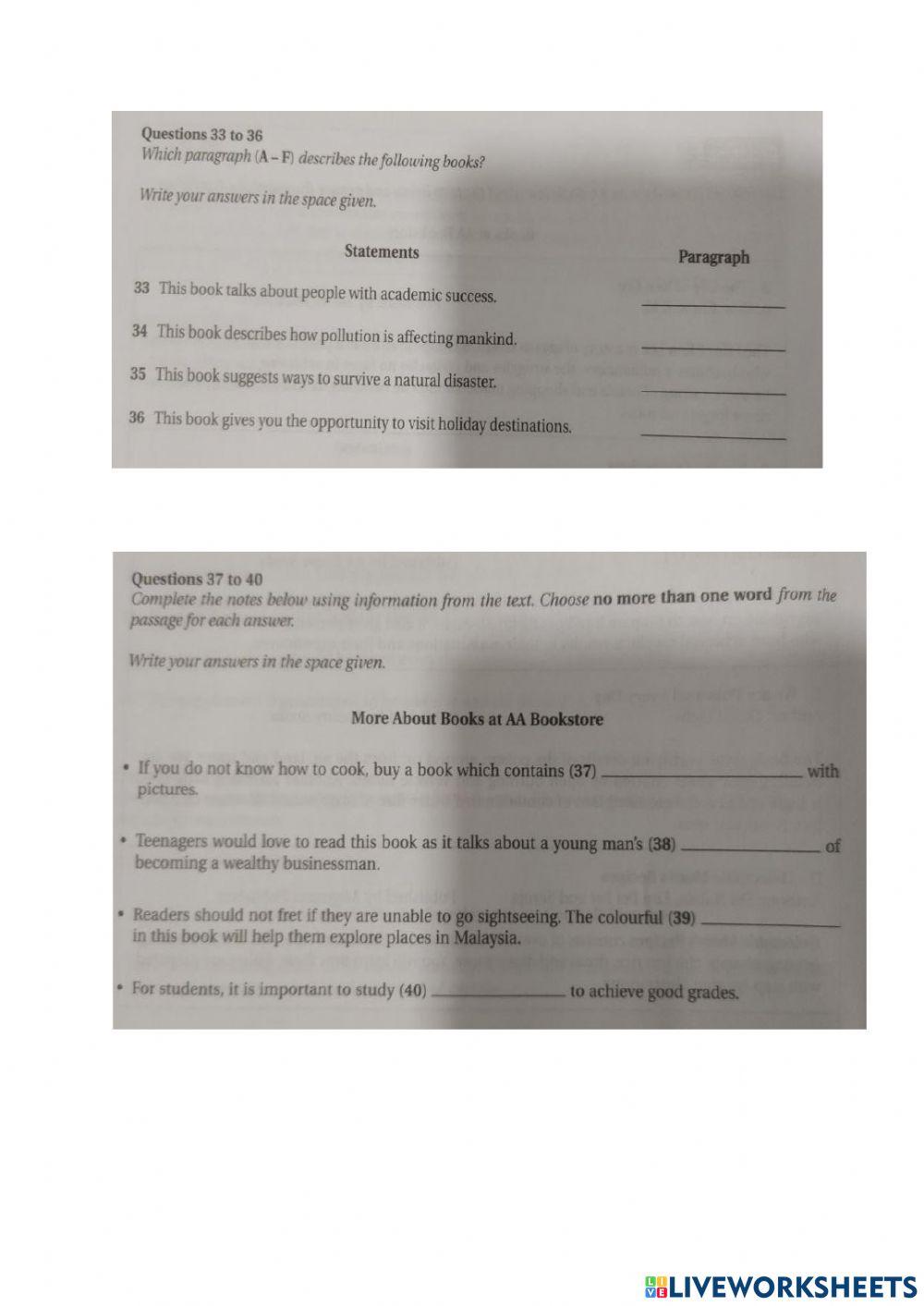 FORM 4 FORMATIVE ASSESSMENT 2021