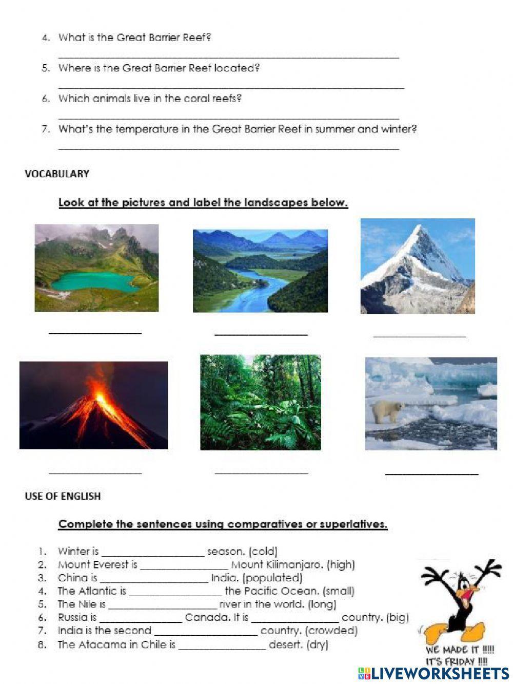 Comparative and superlative