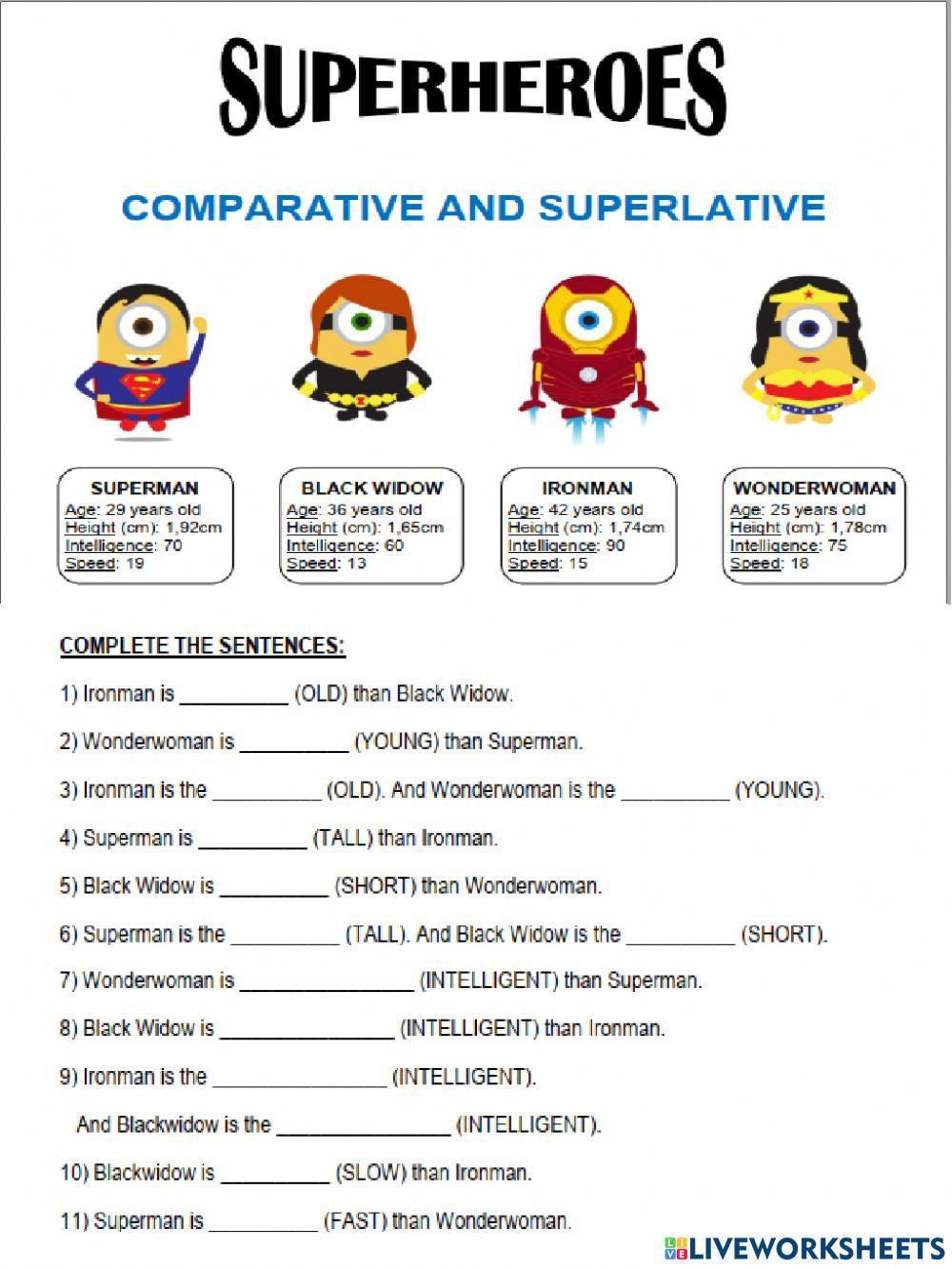 Comparative and superlative