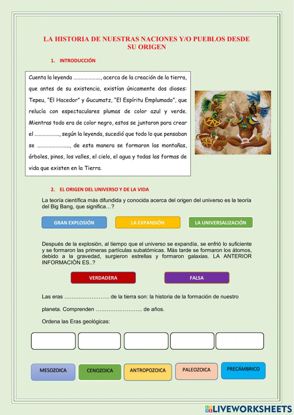 Historia de nuestras naciones