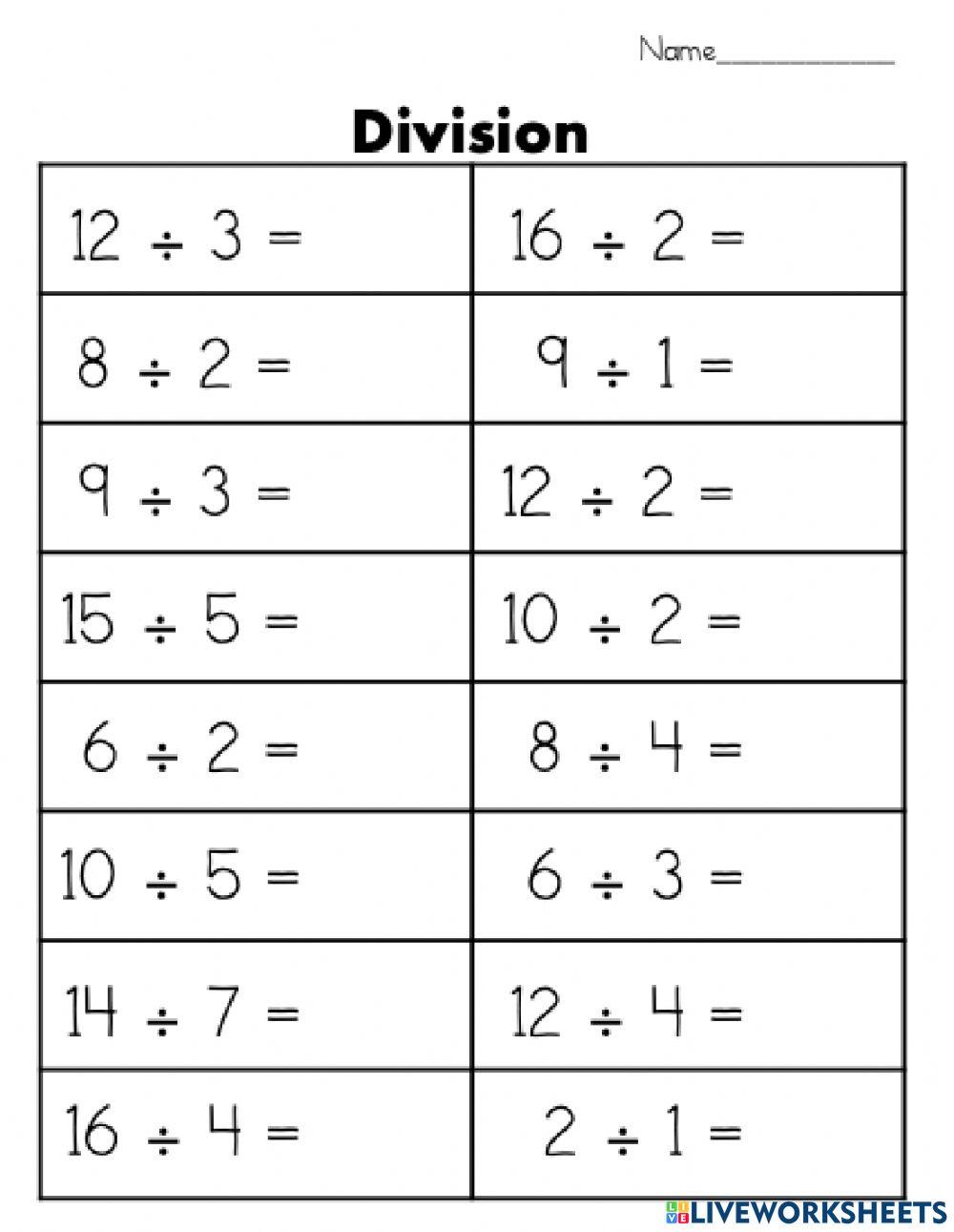 Dividing by 1-digit divisor