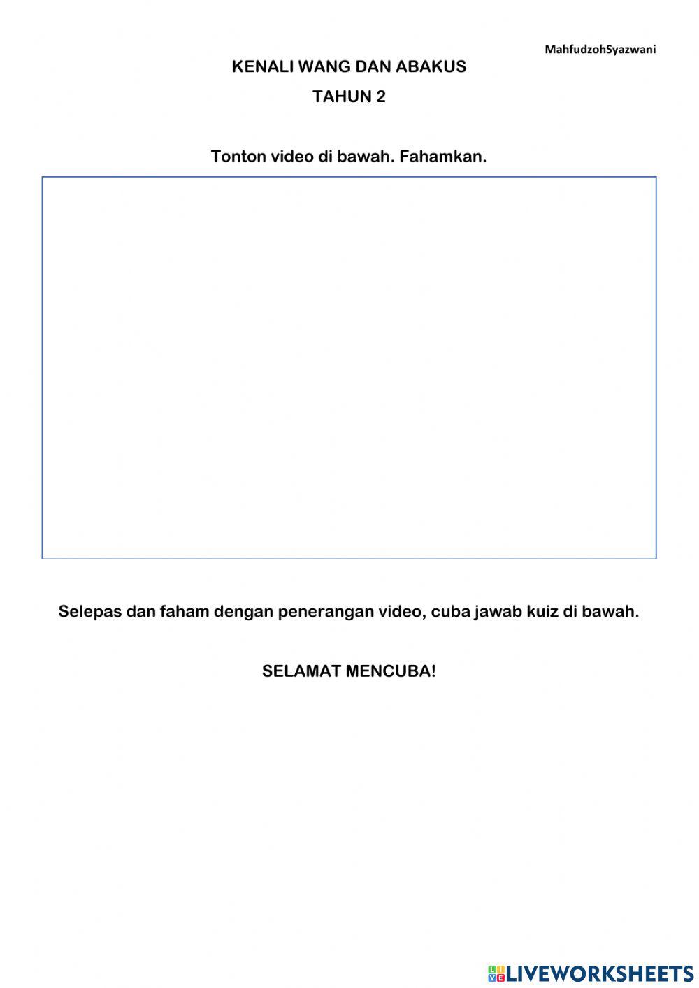 Abakus nilai wang tahun 2