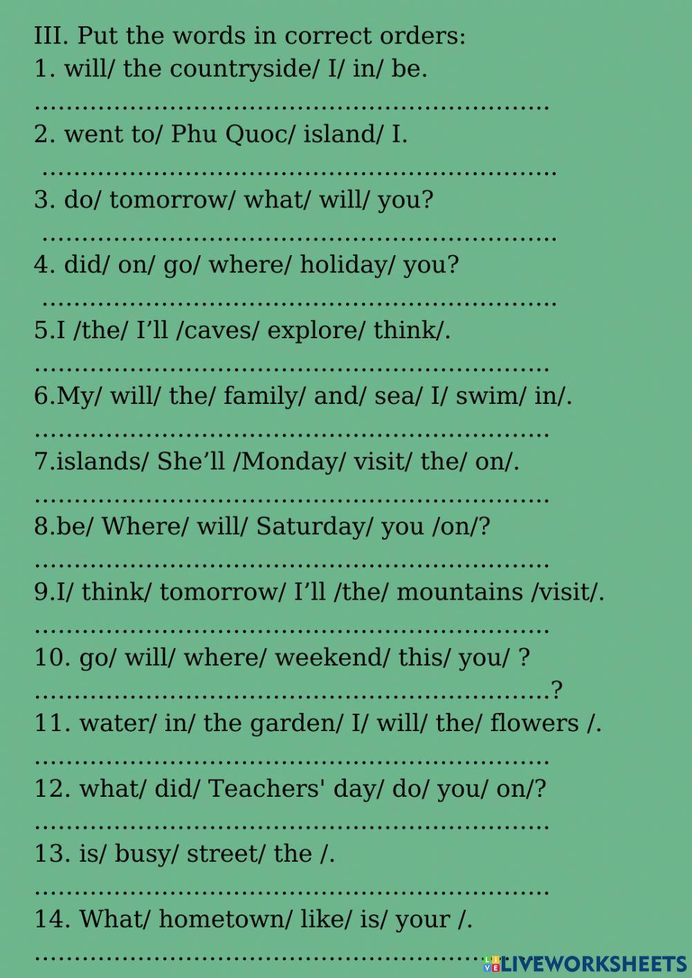 English 5 Unit 5: where will you be this weekend?