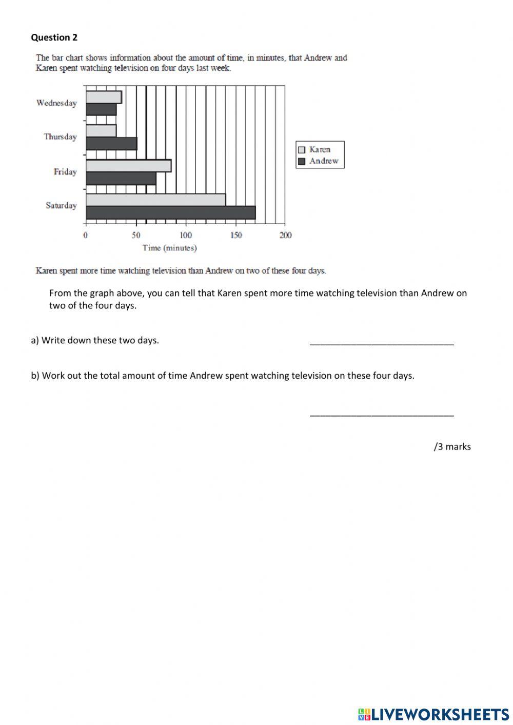 Pre-topic Test Year 8 Statistics