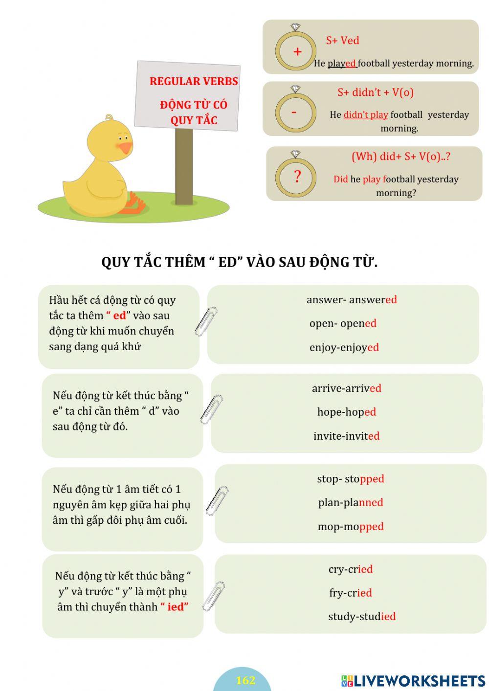 Past simple present(p164-166)