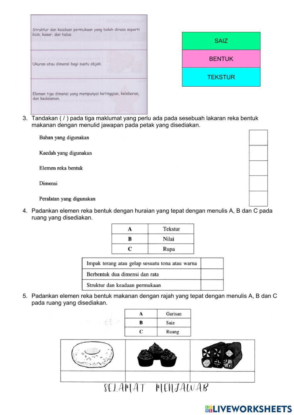 RBT T2 Reka Bentuk Makanan