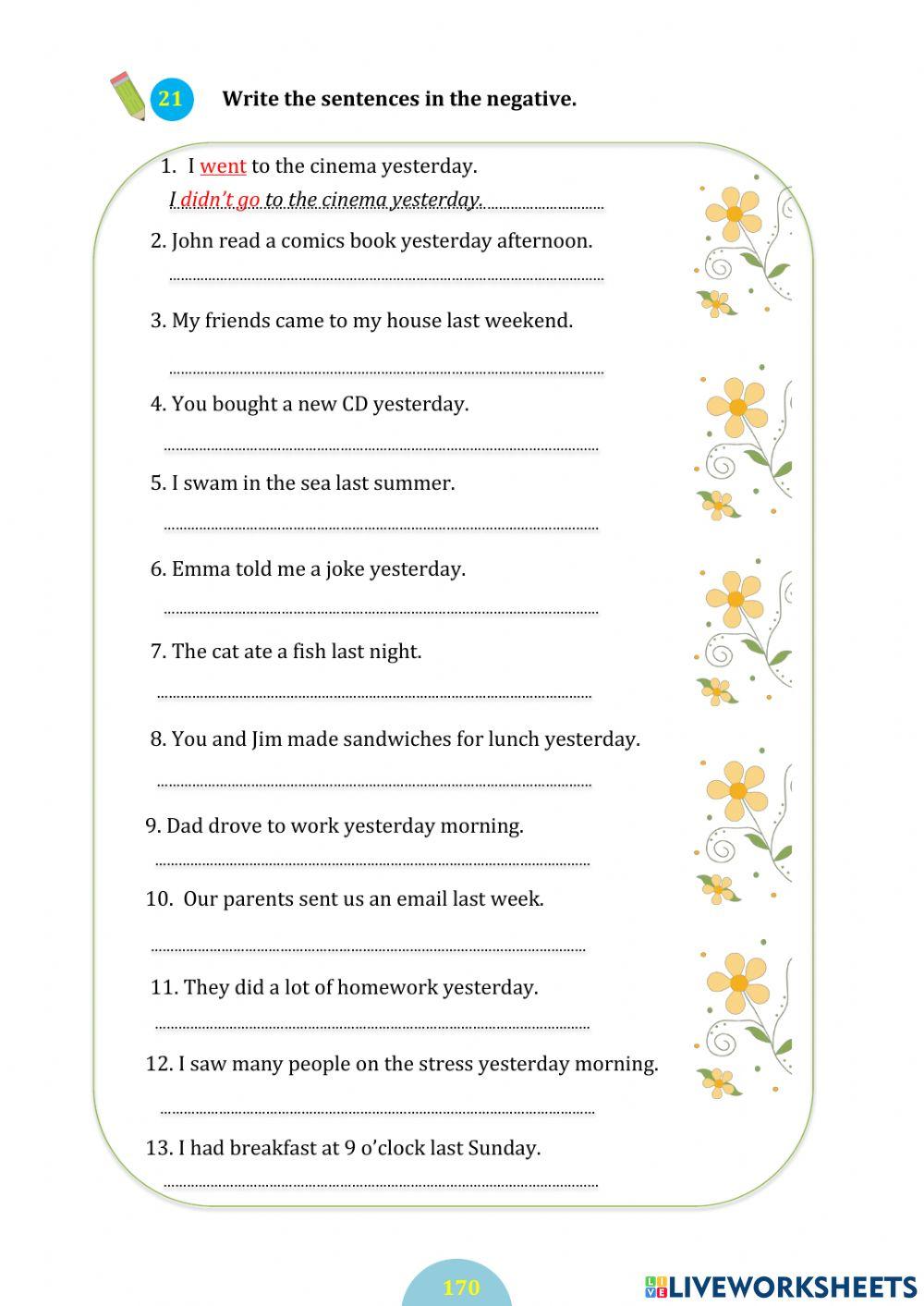 Past simple present(p169-173)