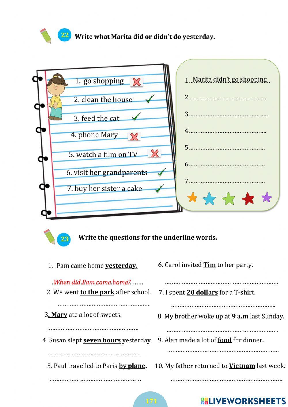 Past simple present(p169-173)