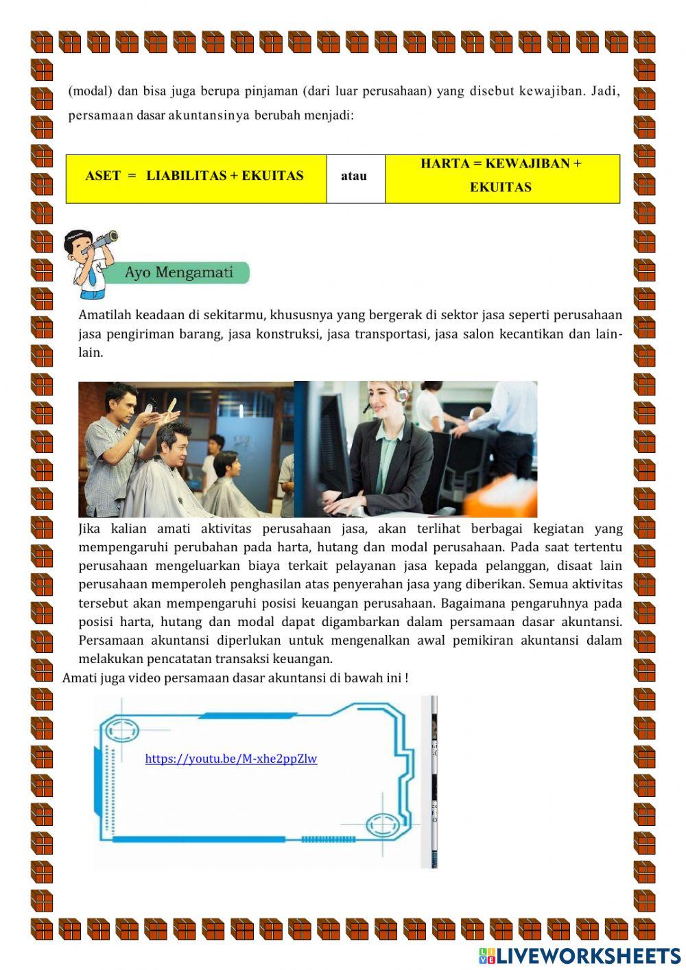 Persamaan Dasar Akuntansi 1