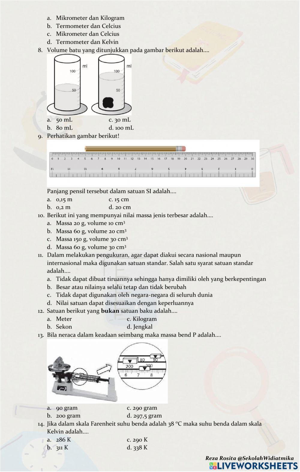Ulangan Objek IPA dan pengamatannya