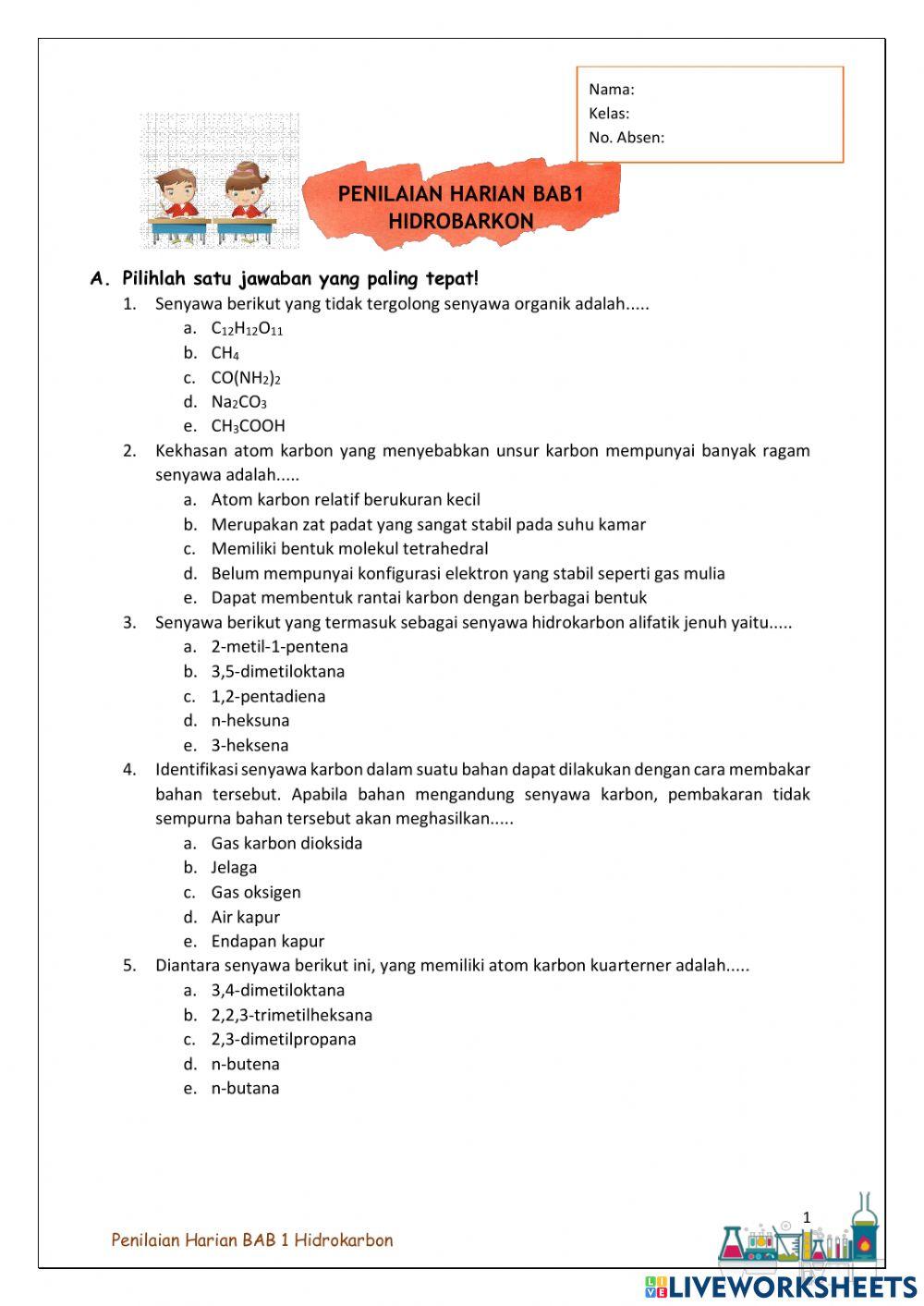 Penilaian Harian BAB 1