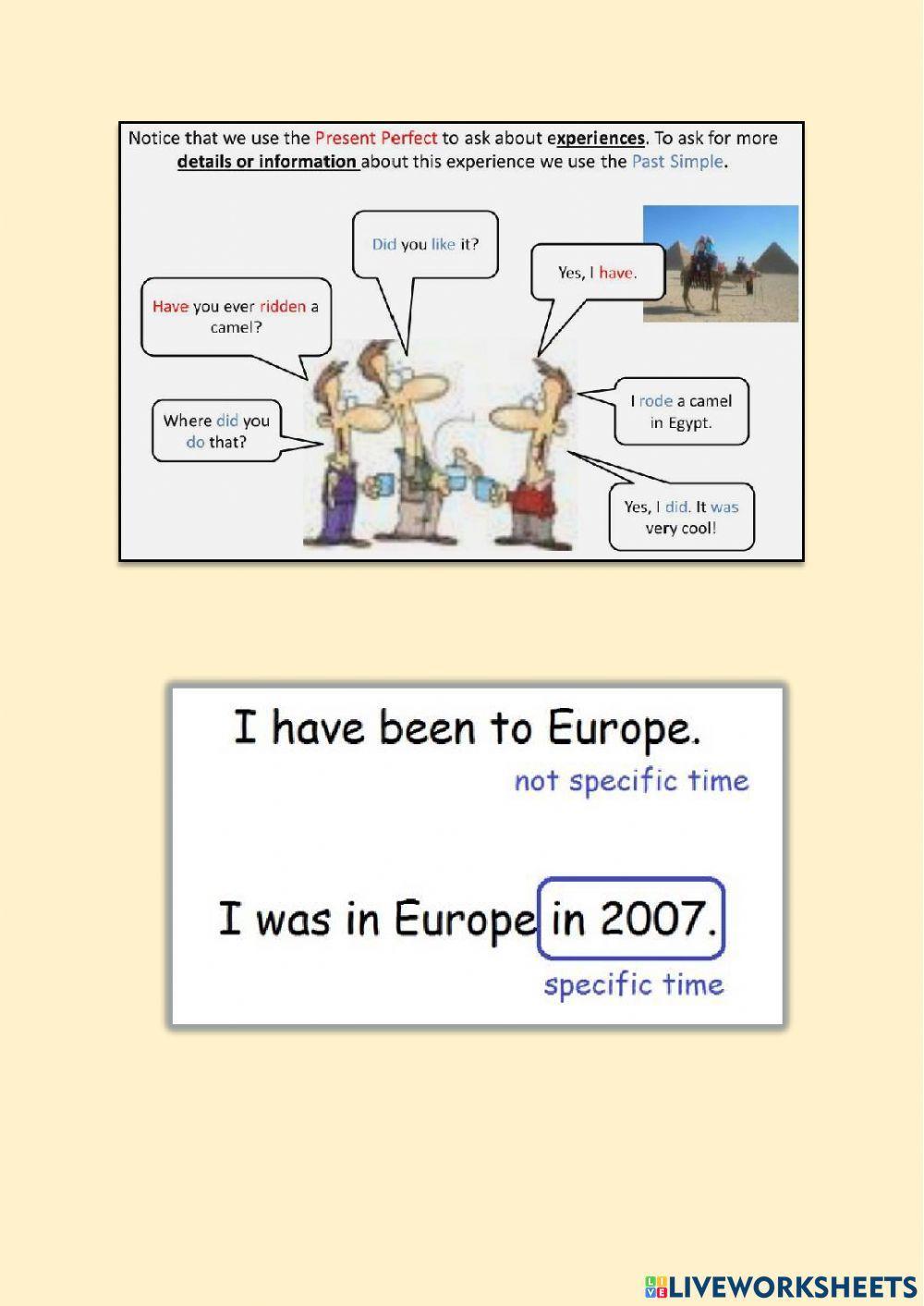1292571 | Present Perfect vs Past Simple grammar rules