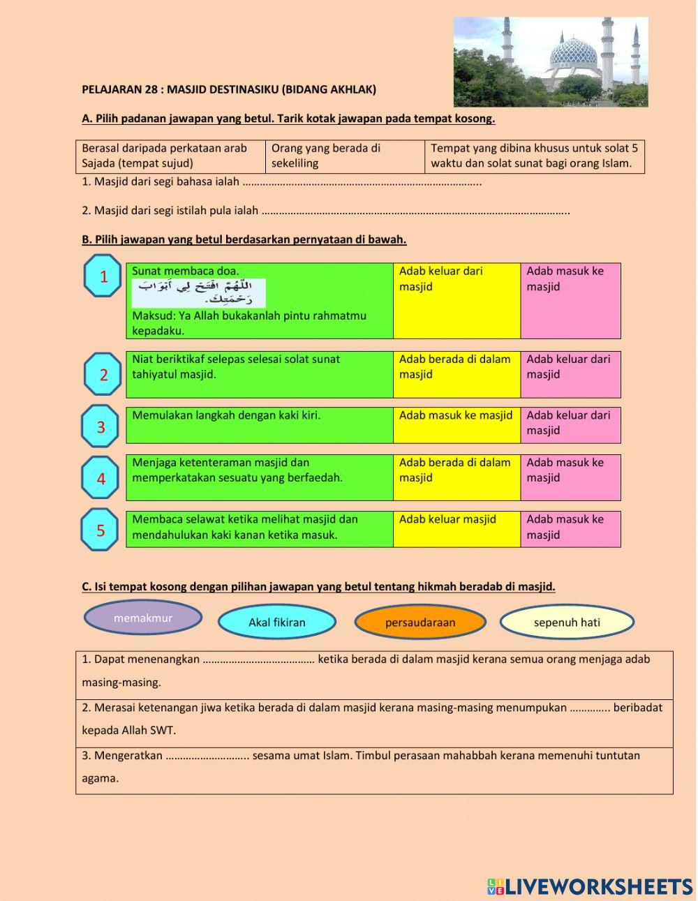 Masjid Destinasiku-Bidang Adab dan Akhlak