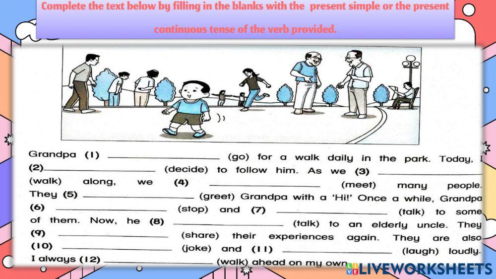 Year 5 Present Continuous and present Simple