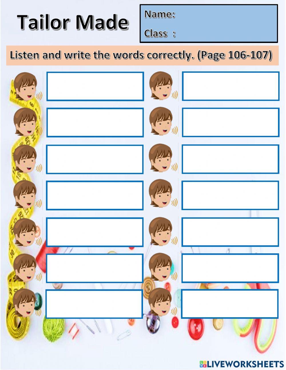 Year 6 Unit 11 Tailor Made