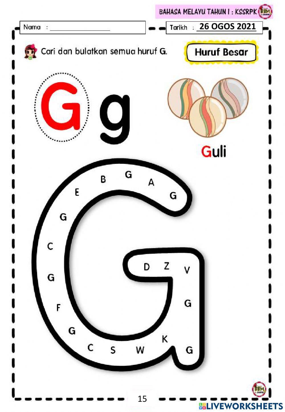 ABJAD 'G' & 'g'