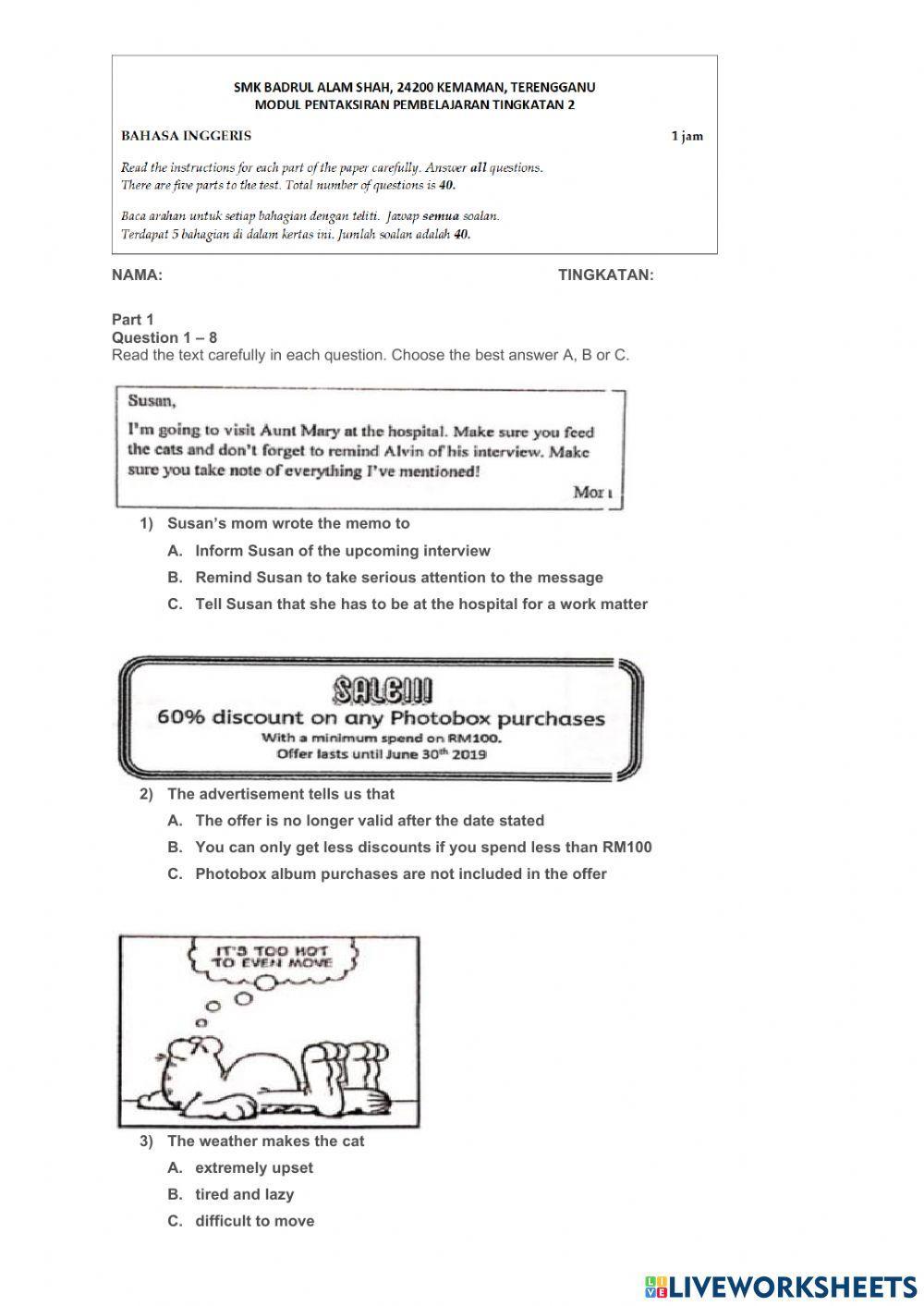 Pentaksiran pembelajaran 2021