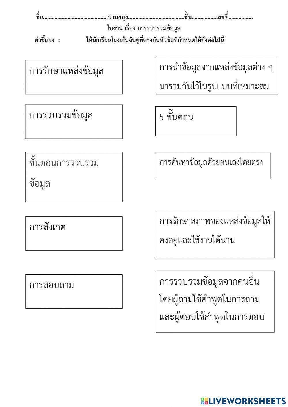การรวบรวมข้อมูล