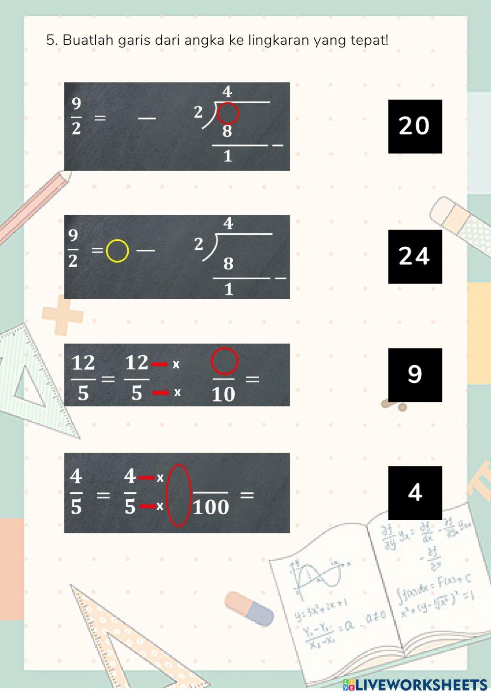 Mengubah Berbagai Bentuk Pecahan