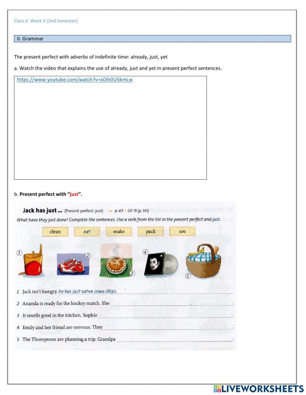 Present perfect tense