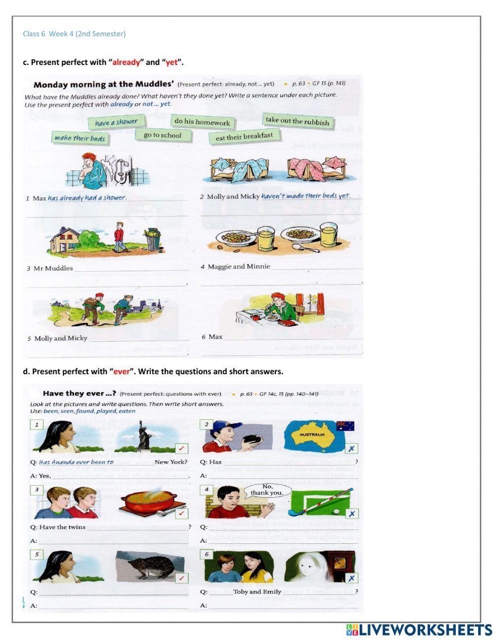 Present perfect tense