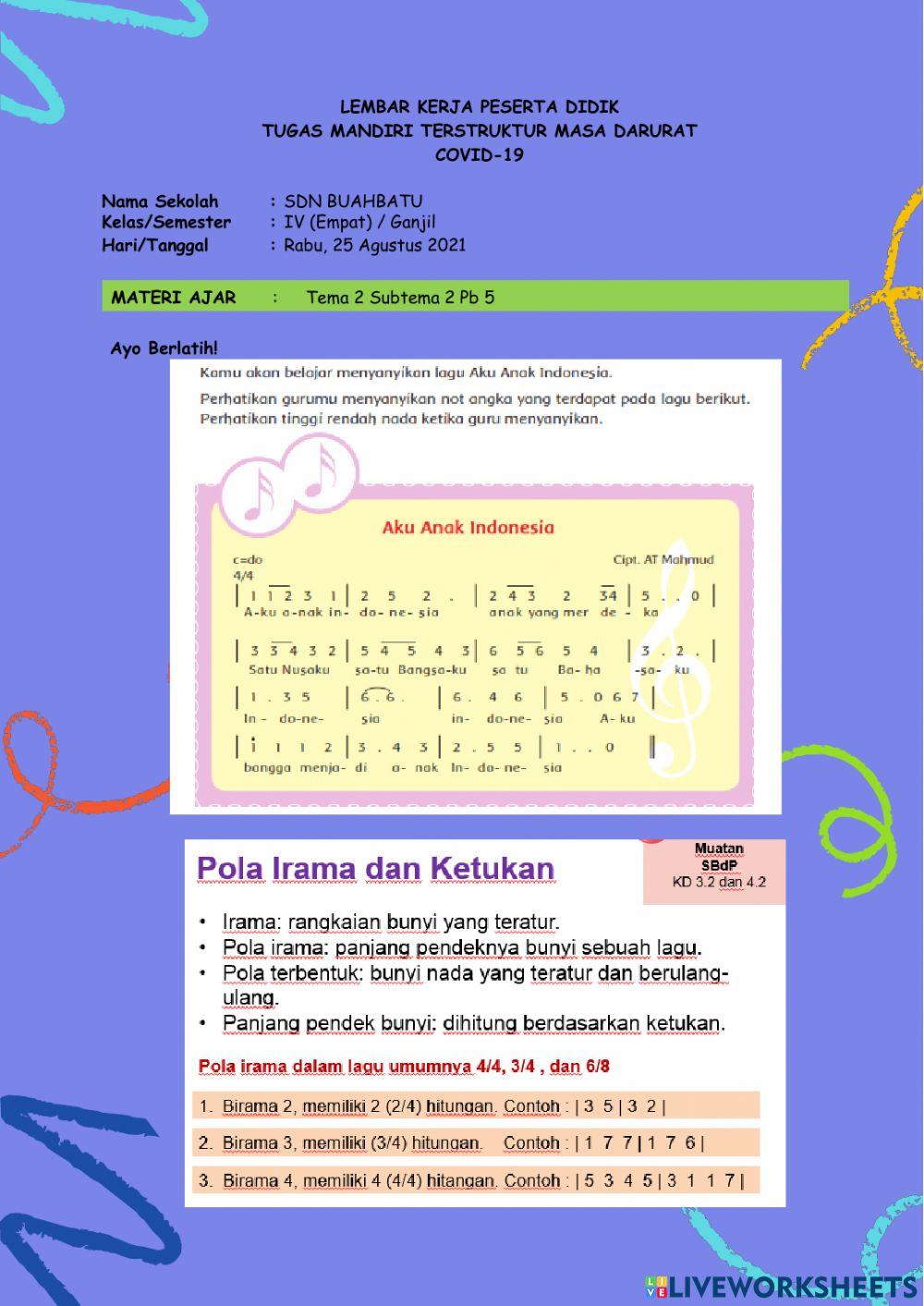 LKPD Kelas 4 Tema 2 Sub2 Pb5