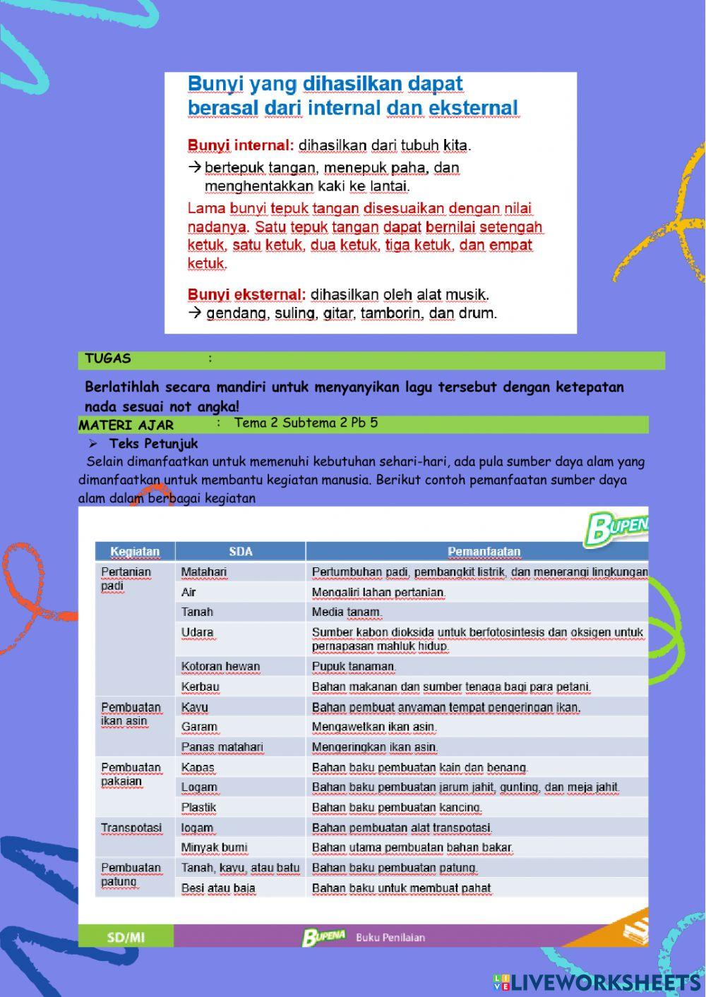 LKPD Kelas 4 Tema 2 Sub2 Pb5