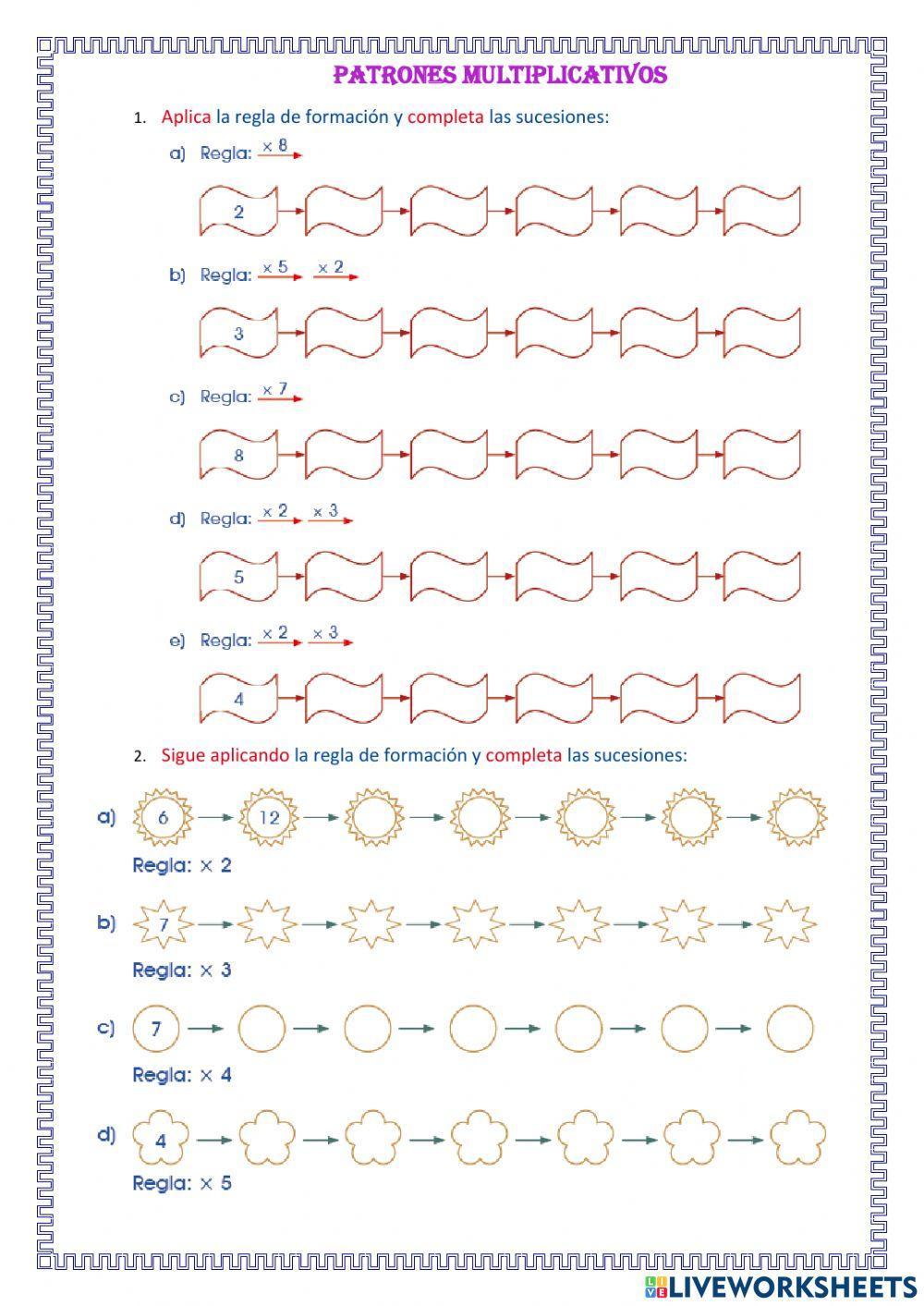Patrones multiplicativos