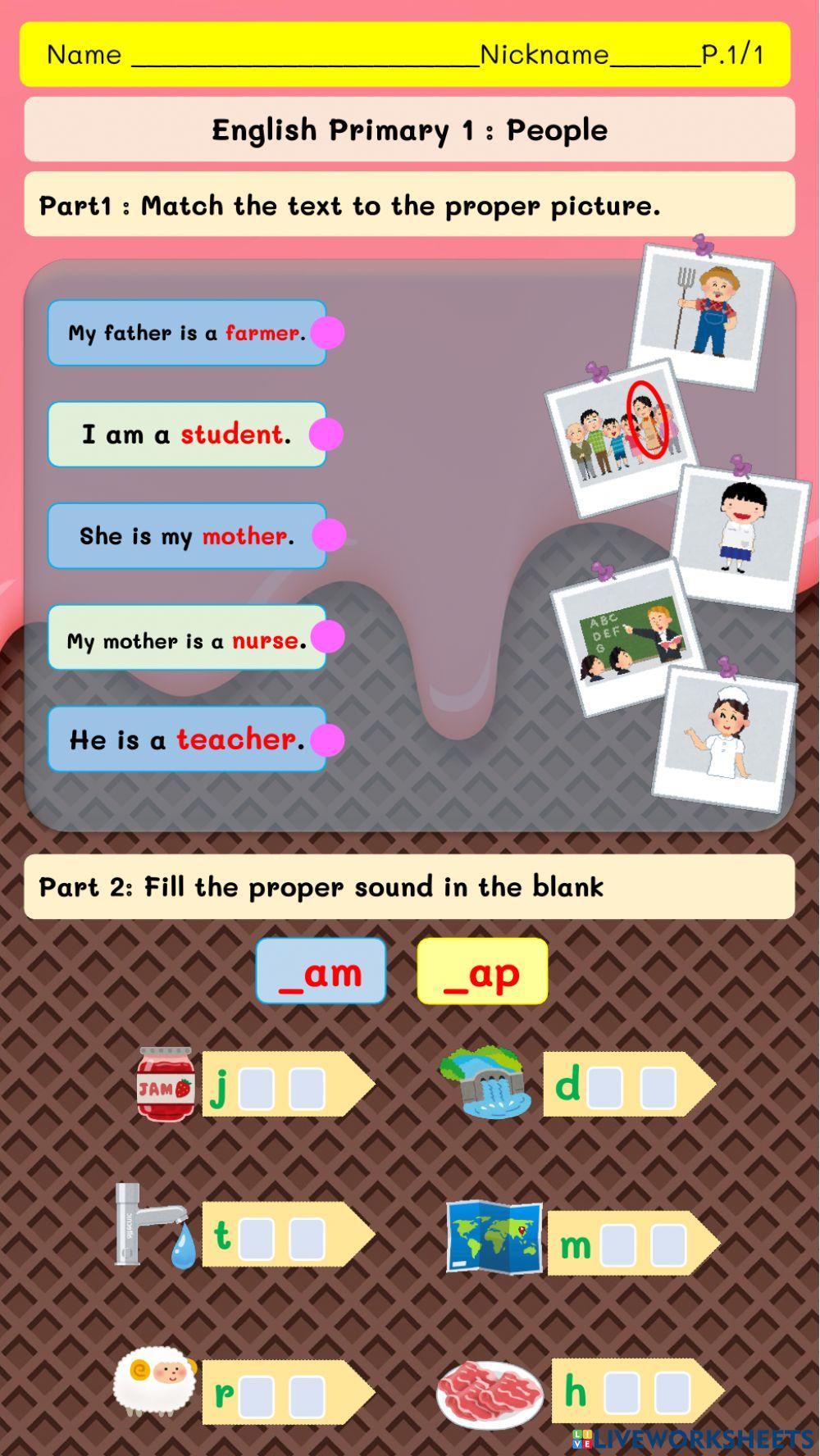 English Primary 1 : People