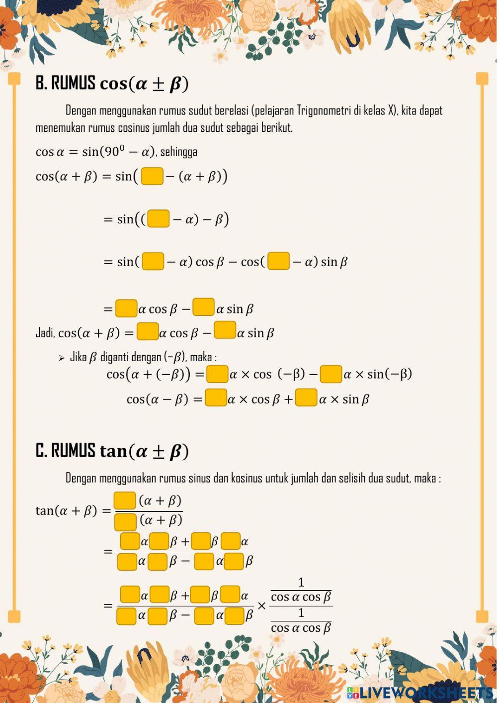 Lkpd 01-rumus jumlah dan selisih dua sudut