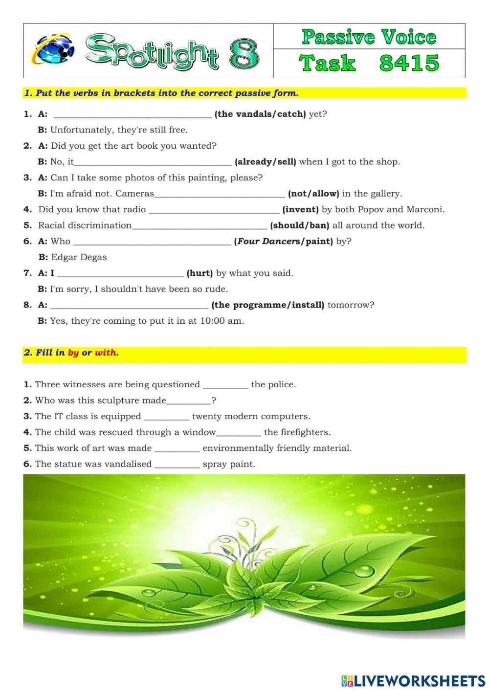 Spotlight 8 Task 8415