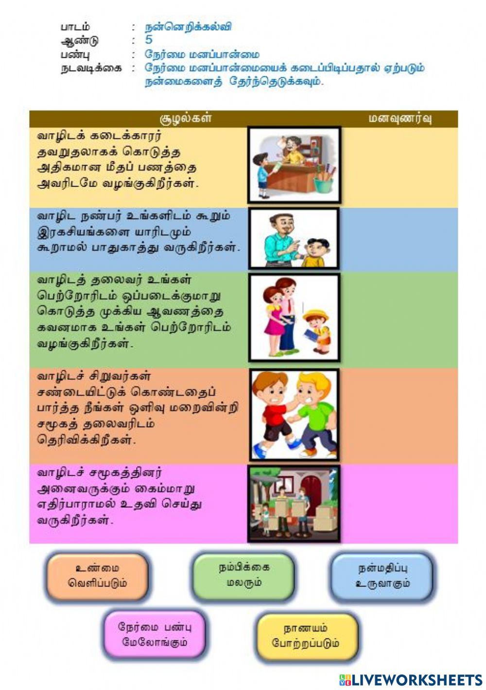 நேர்மை மனப்பான்மை     (ஆசிரியை திருமகள் குப்புசாமி, கிந்தாவேலி தமிழ்ப்பள்ளி)cikgu thiru