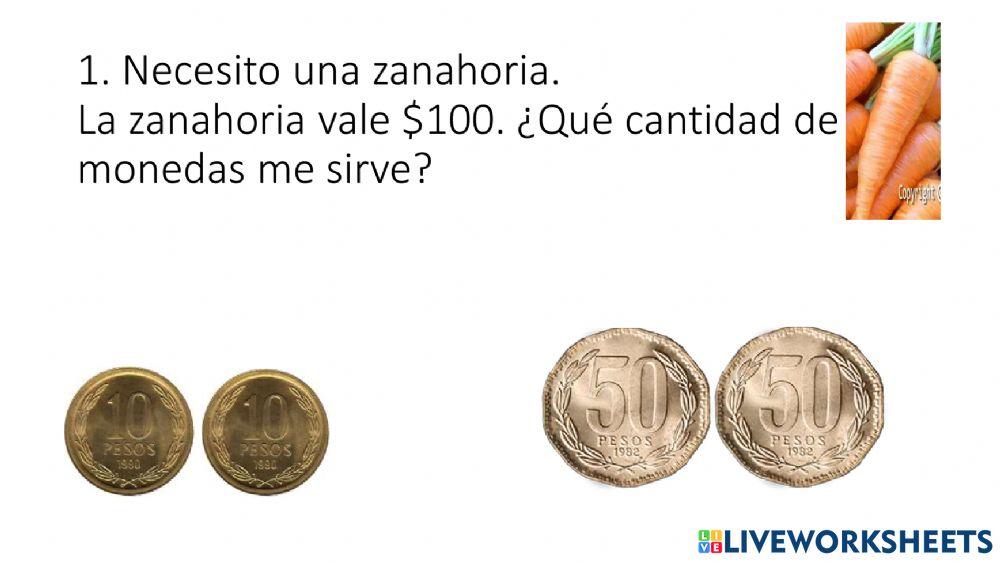 Problemas monedas 10 y 50