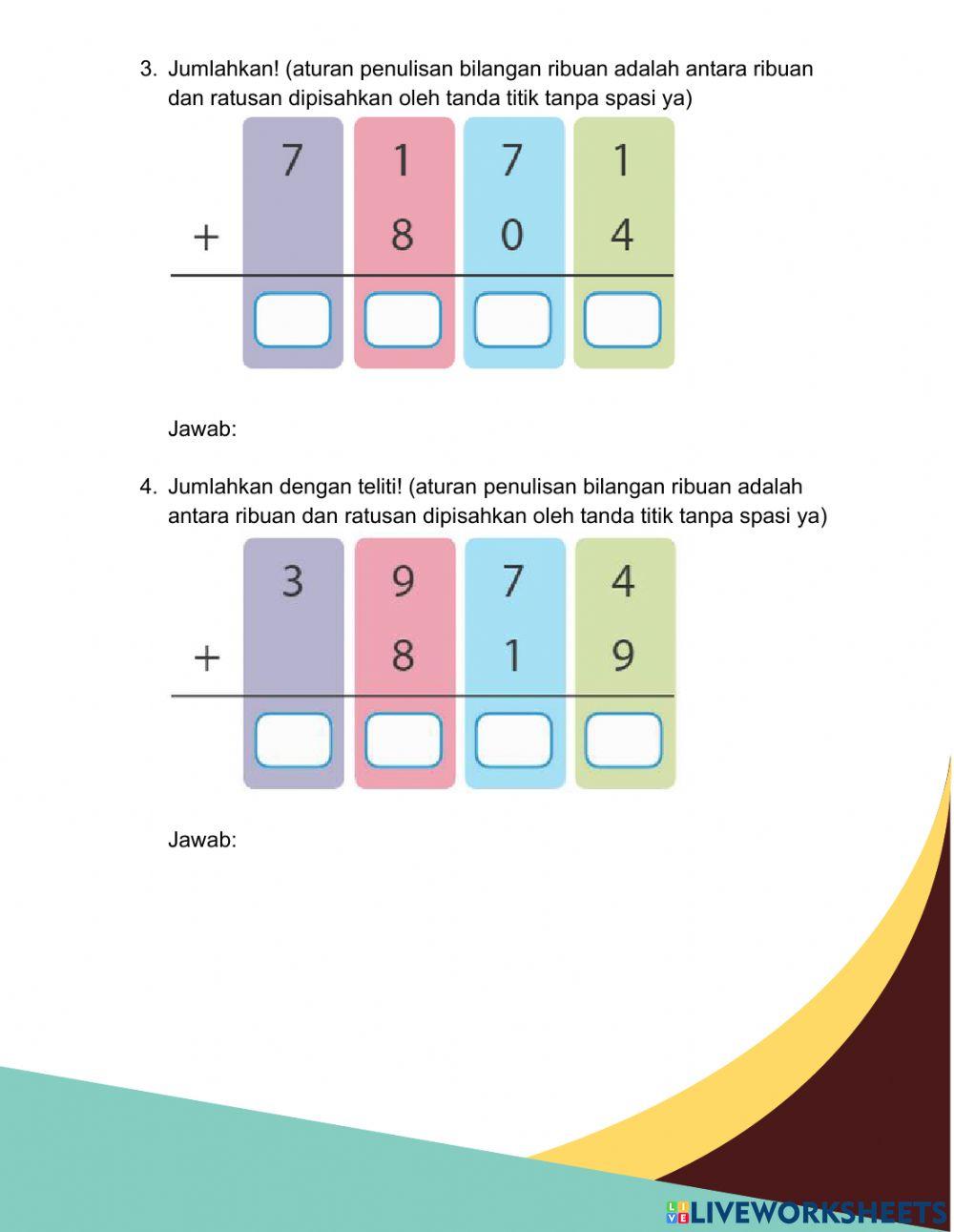 Penjumlahan Bilangan