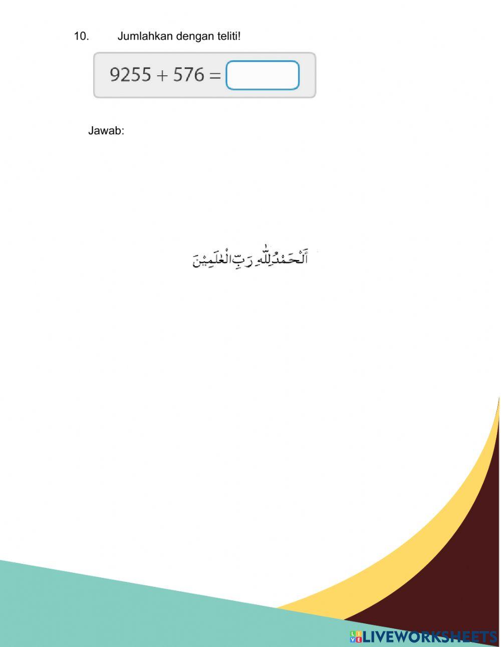 Penjumlahan Bilangan