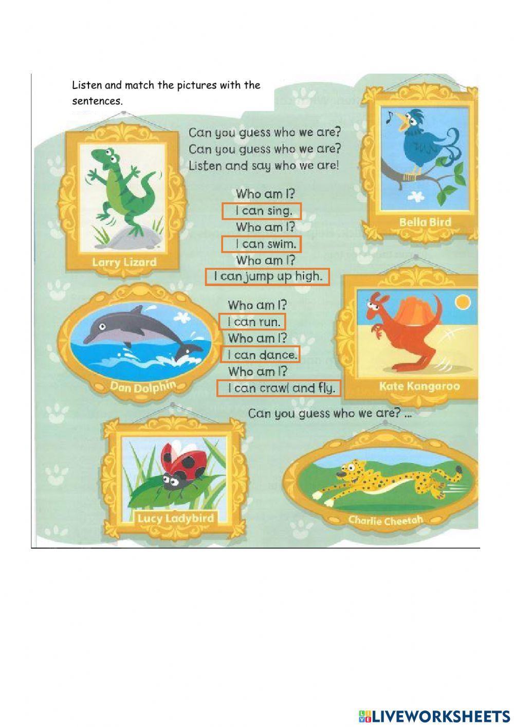 Unit 8 : Listen and match