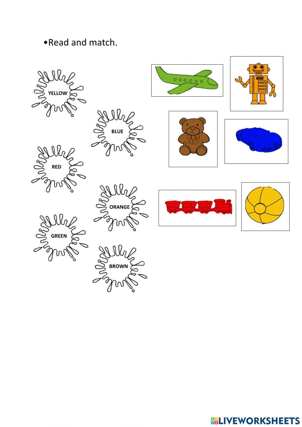 Match with the colour