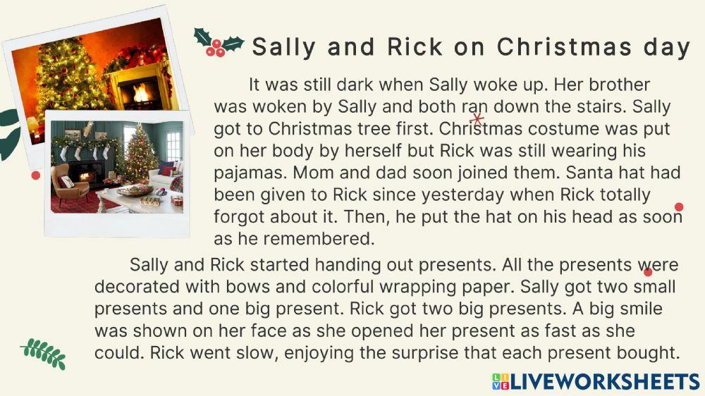 Sally and Nick on Christmas day