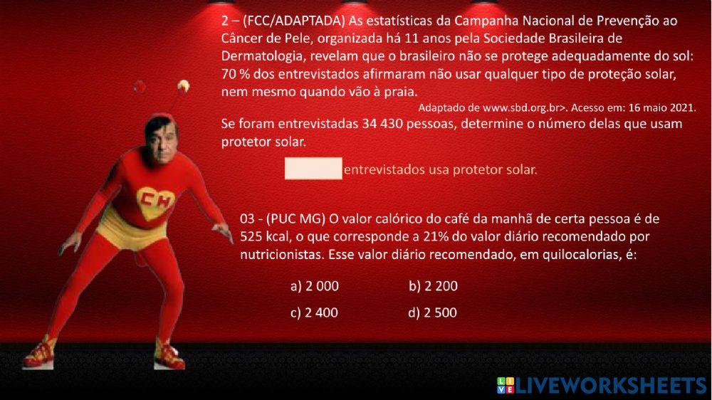 Porcentagem e juros simples