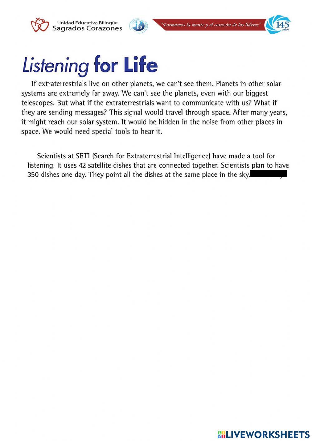 Oral Reading Section